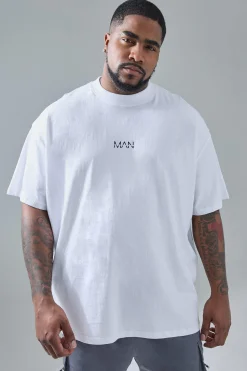 Plus Man Active Gym Oversized Rep T-shirt | BoohooMAN UK