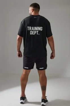 Plus Man Active Training Dept Oversized T-shirt | BoohooMAN UK