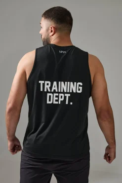 Plus Man Active Training Dept Regular Fit Performance Vest | BoohooMAN UK