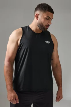 Plus Man Active Training Dept Regular Fit Performance Vest | BoohooMAN UK