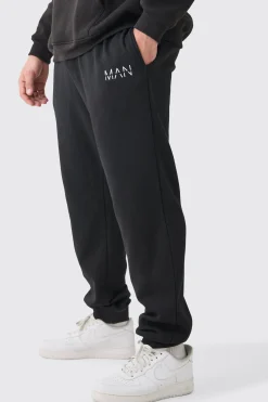 Plus Man Dash Jogger In Black | BoohooMAN UK