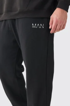 Plus Man Dash Jogger In Black | BoohooMAN UK
