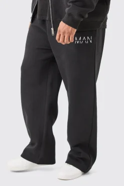 Plus Man Dash Relaxed Fit Jogger In Black | BoohooMAN UK