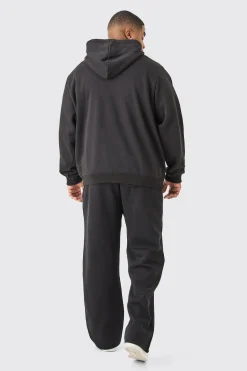 Plus Man Dash Relaxed Fit Jogger In Black | BoohooMAN UK