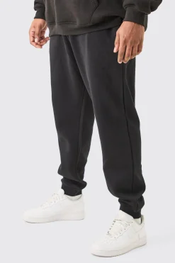 Plus Man Dash Slim Fit Jogger In Black | BoohooMAN UK