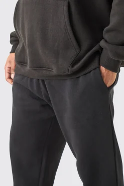 Plus Man Dash Slim Fit Jogger In Black | BoohooMAN UK