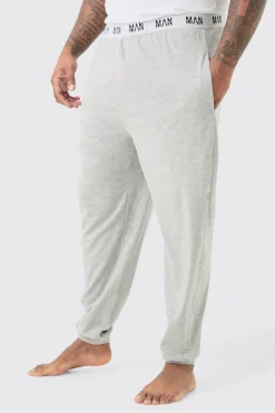 Plus Man Loungewear Joggers In Grey Marl | BoohooMAN UK