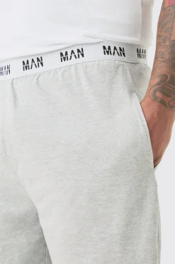 Plus Man Loungewear Joggers In Grey Marl | BoohooMAN UK