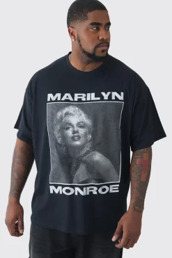 Plus Marilyn License Graphic T-shirt | BoohooMAN UK