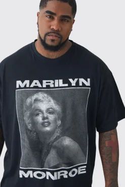 Plus Marilyn License Graphic T-shirt | BoohooMAN UK