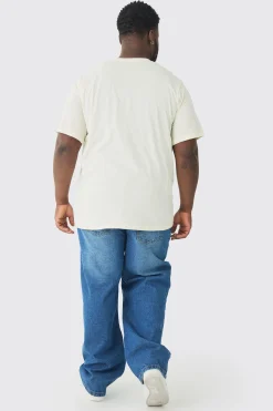 Plus Miami Moto Print T-shirt | BoohooMAN UK