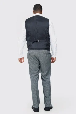 Plus Mini Dogtooth Waistcoat | BoohooMAN UK