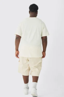 Plus Monaco Moto Print T-shirt | BoohooMAN UK