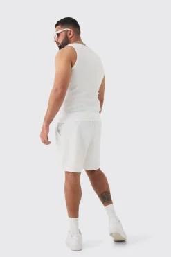 Plus Moto Printed Swim Shorts | BoohooMAN UK