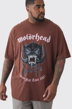 Plus Motor Head License Print T-shirt | BoohooMAN UK