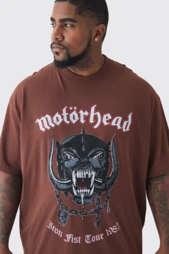 Plus Motor Head License Print T-shirt | BoohooMAN UK