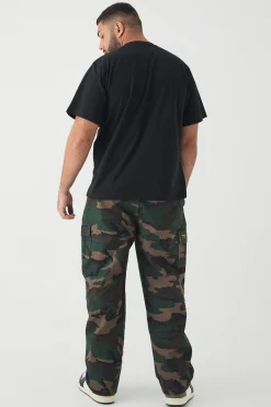 Plus MXVIII Debossed T-shirt In Black | BoohooMAN UK