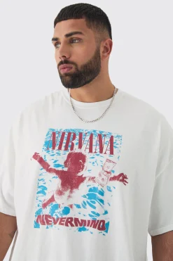 Plus Nirvana Nevermind License T-shirt | BoohooMAN UK