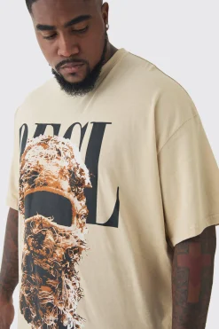Plus OFCL Balaclava Graphic T-Shirt | BoohooMAN UK