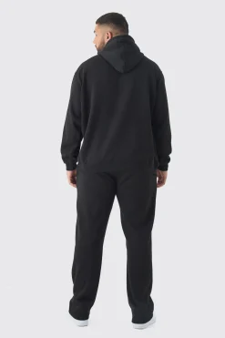 Plus OFCL Spray Hoodie & Relaxed Fit Jogger Tracksuit | BoohooMAN UK