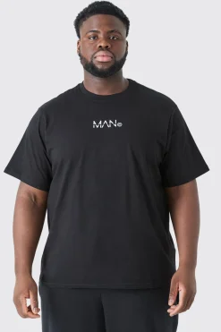 Plus Original Man Print T-shirt | BoohooMAN UK