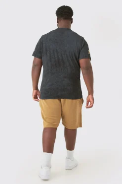 Plus Oversized Acid Wash Moto Graphic T-shirt | BoohooMAN UK
