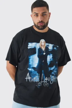 Plus Oversized Avril Lavigne License Print T-Shirt | BoohooMAN UK