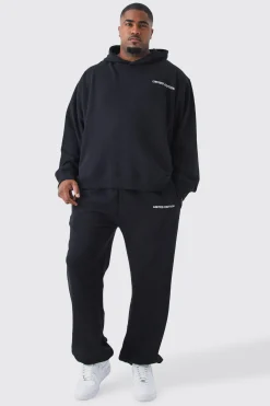 Plus Oversized Boxy Loopback Hoodie | BoohooMAN UK