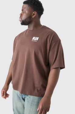 Plus Oversized Boxy Rally Graphic T-shirt | BoohooMAN UK