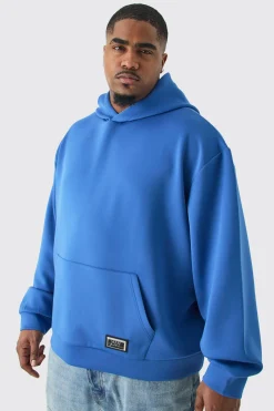 Plus Oversized Boxy Scuba Hoodie | BoohooMAN UK