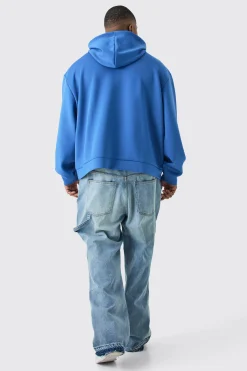 Plus Oversized Boxy Scuba Hoodie | BoohooMAN UK
