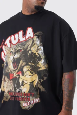 Plus Oversized Cataula Graphic T-shirt | BoohooMAN UK