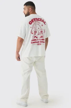 Plus Oversized Cherry Graphic T-Shirt | BoohooMAN UK
