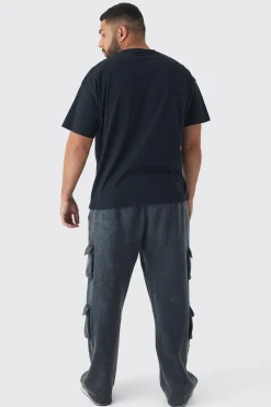 Plus Oversized Deep Purple Band License Print T-Shirt | BoohooMAN UK