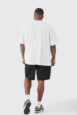 Plus Oversized Evil Teddy T-shirt In White | BoohooMAN UK