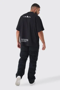 Plus Oversized Extended Neck Limited Edition T-shirt | BoohooMAN UK