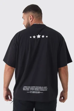 Plus Oversized Extended Neck Limited Edition T-shirt | BoohooMAN UK