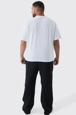 Plus Oversized Fit Exclusive Print T-Shirt | BoohooMAN UK