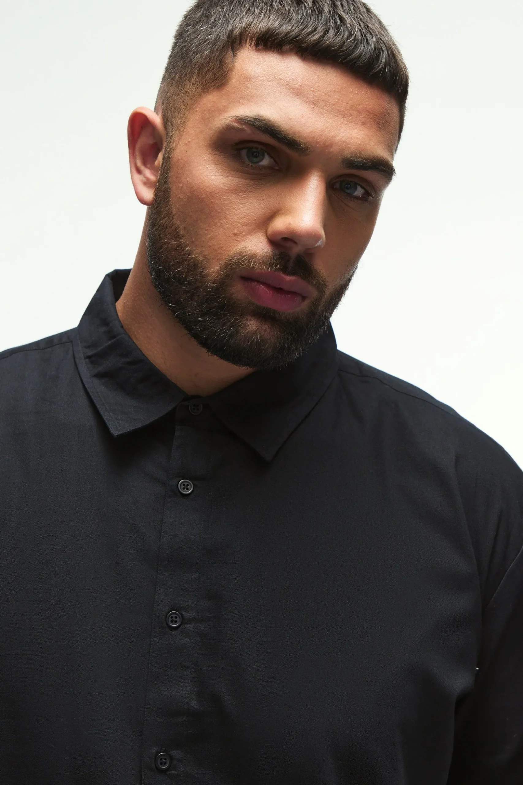 Plus Oversized Fit Oxford Shirt In Black | BoohooMAN UK