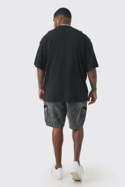 Plus Oversized Floral Mask T-shirt | BoohooMAN UK