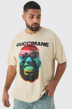 Plus Oversized G Mane License Print T-Shirt | BoohooMAN UK