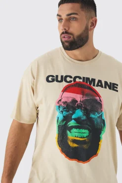 Plus Oversized G Mane License Print T-Shirt | BoohooMAN UK