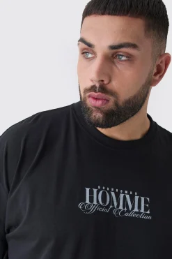 Plus Oversized Homme Rennaisance Print T-Shirt | BoohooMAN UK