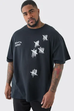 Plus Oversized Korn License T-shirt In Black | BoohooMAN UK