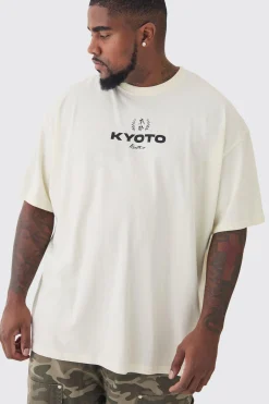 Plus Oversized Kyoto Graphic T-Shirt | BoohooMAN UK
