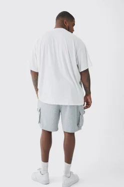 Plus Oversized Man Diamond Embroidered T-shirt In White | BoohooMAN UK