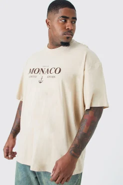 Plus Oversized Monaco Limited Edition T-shirt | BoohooMAN UK