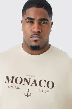 Plus Oversized Monaco Limited Edition T-shirt | BoohooMAN UK