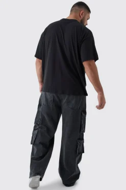 Plus Oversized Neck Homme Y2K Print T-Shirt | BoohooMAN UK