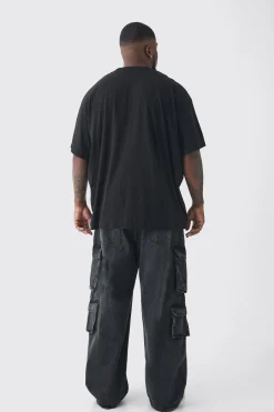 Plus Oversized Nirvana Over Seams License Print T-Shirt | BoohooMAN UK